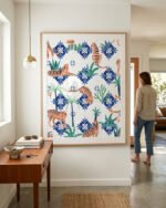 Shop Tigers in Morocco Art Print, Canvas Print - available at 83oranges.com by artist Uma Gokhale India