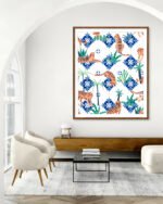 Shop Tigers in Morocco Art Print, Canvas Print - available at 83oranges.com by artist Uma Gokhale India