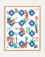 Shop Tigers in Morocco Art Print, Canvas Print - available at 83oranges.com by artist Uma Gokhale India