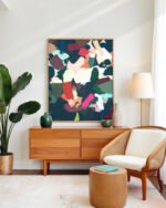 Shop Brunch at Ti Amo's Scandinavian warm browns abstract brushstrokes vivid Art Print, Canvas Print - available at 83oranges.com by artist Uma Gokhale India