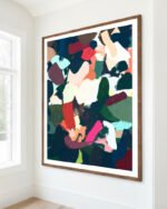 Shop Brunch at Ti Amo's Scandinavian warm browns abstract brushstrokes vivid Art Print, Canvas Print - available at 83oranges.com by artist Uma Gokhale India