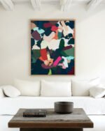 Shop Brunch at Ti Amo's Scandinavian warm browns abstract brushstrokes vivid Art Print, Canvas Print - available at 83oranges.com by artist Uma Gokhale India