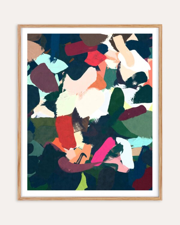 Shop Brunch at Ti Amo's Scandinavian warm browns abstract brushstrokes vivid Art Print, Canvas Print - available at 83oranges.com by artist Uma Gokhale India