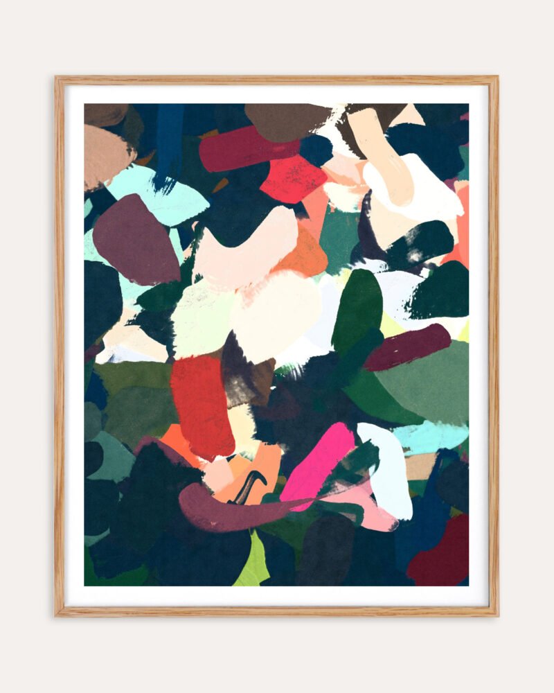 Shop Brunch at Ti Amo's Scandinavian warm browns abstract brushstrokes vivid Art Print, Canvas Print - available at 83oranges.com by artist Uma Gokhale India