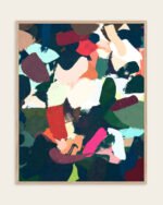 Shop Brunch at Ti Amo's Scandinavian warm browns abstract brushstrokes vivid Art Print, Canvas Print - available at 83oranges.com by artist Uma Gokhale India