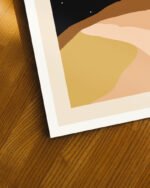 Shop Desert nights abstract landscape nature moon Art Print, Canvas Print - available at 83oranges.com by artist Uma Gokhale India