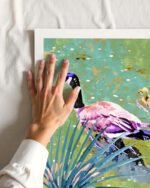 Shop Ducks in the moonlit pond birds animals forest nature family Art Print, Canvas Print - available at 83oranges.com by artist Uma Gokhale India Shop Ducks in the moonlit pond birds animals forest nature family Art Print, Canvas Print - available at 83oranges.com by artist Uma Gokhale India