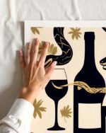 Shop Snakes & Wine Whimsical wildlfie Art Print, Canvas Print - available at 83oranges.com by artist Uma Gokhale India