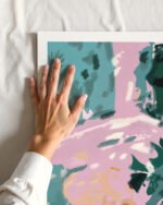 Shop Olive watcher black cat green bottle still life abstract Art Print, Canvas Print, Commercial Digital License & Instant download printable- exclusively available at 83oranges.com by artist Uma Gokhale India