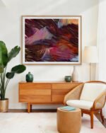 Shop Coffee Date Scandinavian warm browns abstract brushstrokes vivid Art Print, Canvas Print - available at 83oranges.com by artist Uma Gokhale India