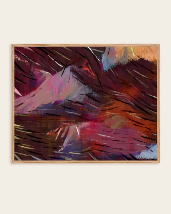 Shop Coffee Date Scandinavian warm browns abstract brushstrokes vivid Art Print, Canvas Print - available at 83oranges.com by artist Uma Gokhale India
