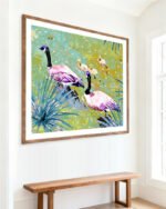 Shop Ducks in the moonlit pond birds animals forest nature family Art Print, Canvas Print - available at 83oranges.com by artist Uma Gokhale India Shop Ducks in the moonlit pond birds animals forest nature family Art Print, Canvas Print - available at 83oranges.com by artist Uma Gokhale India