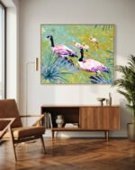 Shop Ducks in the moonlit pond birds animals forest nature family Art Print, Canvas Print - available at 83oranges.com by artist Uma Gokhale India Shop Ducks in the moonlit pond birds animals forest nature family Art Print, Canvas Print - available at 83oranges.com by artist Uma Gokhale India