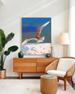 Shop Ascent birds eagle seagull fly freedom Art Print, Canvas Print - available at 83oranges.com by artist Uma Gokhale India