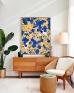 Shop Cobalt garden bold abstract brushstrokes vivid Art Print, Canvas Print - available at 83oranges.com by artist Uma Gokhale India Shop Cobalt garden bold abstract brushstrokes vivid Art Print, Canvas Print - available at 83oranges.com by artist Uma Gokhale India