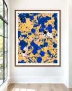 Shop Cobalt garden bold abstract brushstrokes vivid Art Print, Canvas Print - available at 83oranges.com by artist Uma Gokhale India Shop Cobalt garden bold abstract brushstrokes vivid Art Print, Canvas Print - available at 83oranges.com by artist Uma Gokhale India
