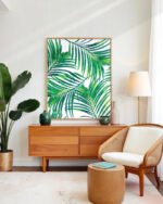Shop Palm Paradise Tropical Jungle Botanical Art Print, Canvas Print - available at 83oranges.com by artist Uma Gokhale India