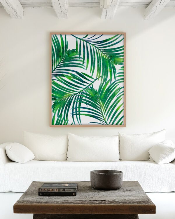Shop Palm Paradise Tropical Jungle Botanical Art Print, Canvas Print - available at 83oranges.com by artist Uma Gokhale India