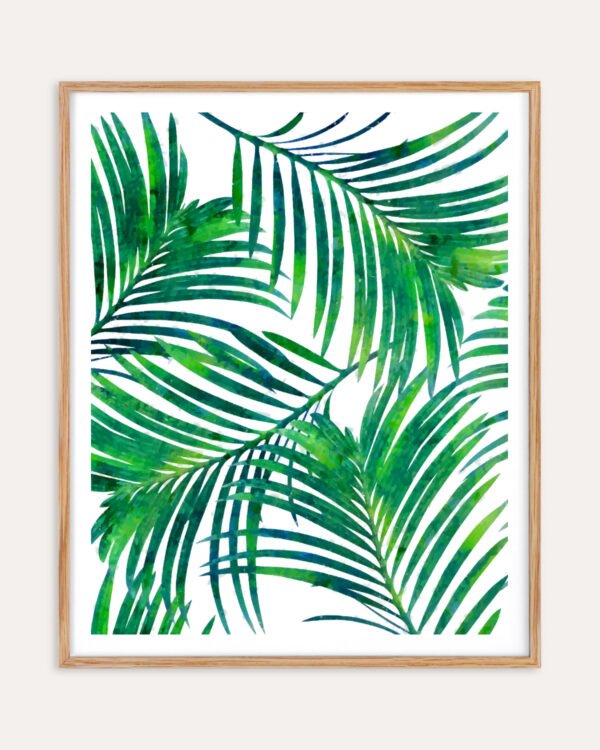 Shop Palm Paradise Tropical Jungle Botanical Art Print, Canvas Print - available at 83oranges.com by artist Uma Gokhale India