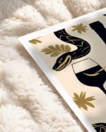 Shop Snakes & Wine Whimsical wildlfie Art Print, Canvas Print - available at 83oranges.com by artist Uma Gokhale India