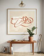 Shop Us love passion minimal line art drawing sketch nude Art Print, Canvas Print - available at 83oranges.com by artist Uma Gokhale India