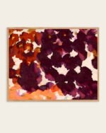 Shop Velarium | Wine & Velvet Abstract floral brushstrokes vivid Art Print, Canvas Print - available at 83oranges.com by artist Uma Gokhale India