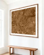 Shop Shape of a Feeling — Sienna Brown Smoked Earth Abstract Art Print, Canvas Print - available at 83oranges.com by artist Uma Gokhale India