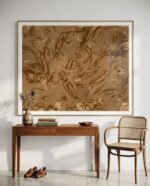 Shop Shape of a Feeling — Sienna Brown Smoked Earth Abstract Art Print, Canvas Print - available at 83oranges.com by artist Uma Gokhale India