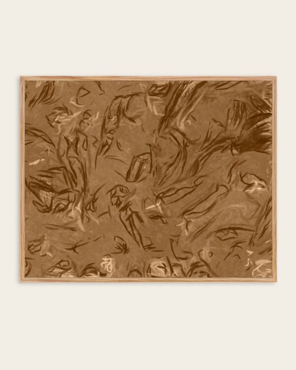 Shop Shape of a Feeling — Sienna Brown Smoked Earth Abstract Art Print, Canvas Print - available at 83oranges.com by artist Uma Gokhale India