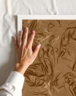 Shop Shape of a Feeling — Sienna Brown Smoked Earth Abstract Art Print, Canvas Print - available at 83oranges.com by artist Uma Gokhale India