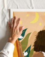 Figurative painterly fine art print titled “The wild world & a rebel heart” by Uma Gokhale for contemporary interiors