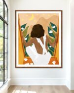 Figurative painterly fine art print titled “The wild world & a rebel heart” by Uma Gokhale for contemporary interiors