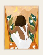 Figurative painterly fine art print titled “The wild world & a rebel heart” by Uma Gokhale for contemporary interiors