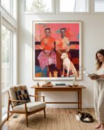 Shop Companion abstract friendship painterly Art Print, Canvas Print - available at 83oranges.com by artist Uma Gokhale India