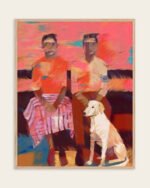 Shop Companion abstract friendship painterly Art Print, Canvas Print - available at 83oranges.com by artist Uma Gokhale India