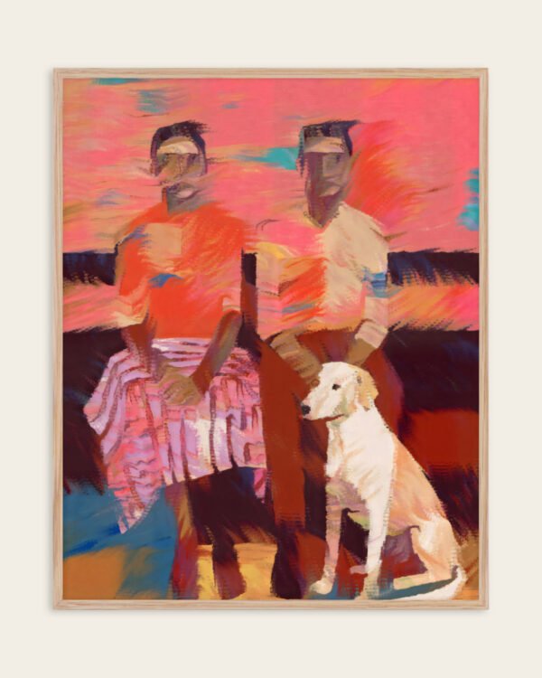 Shop Companion abstract friendship painterly Art Print, Canvas Print - available at 83oranges.com by artist Uma Gokhale India