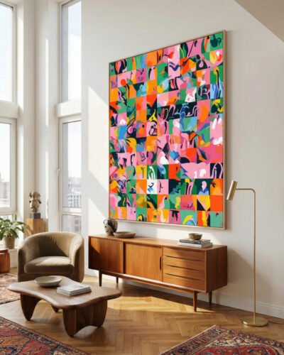 Shop Checkerboard Life Art Print, Canvas Print, digital commercial license & instant download - available at 83oranges.com by artist Uma Gokhale India [review]