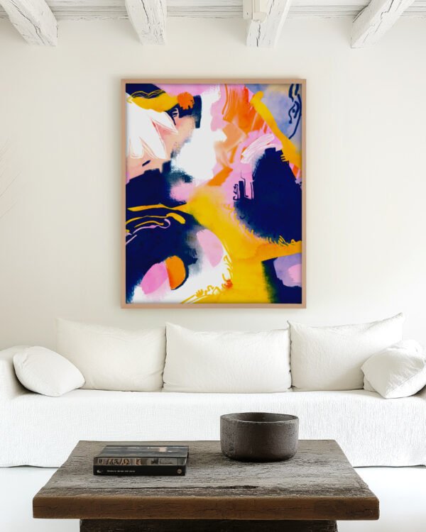 Abstract painterly fine art print titled “Deep dream” by Uma Gokhale for contemporary interiors