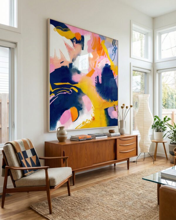 Abstract painterly fine art print titled “Deep dream” by Uma Gokhale for contemporary interiors