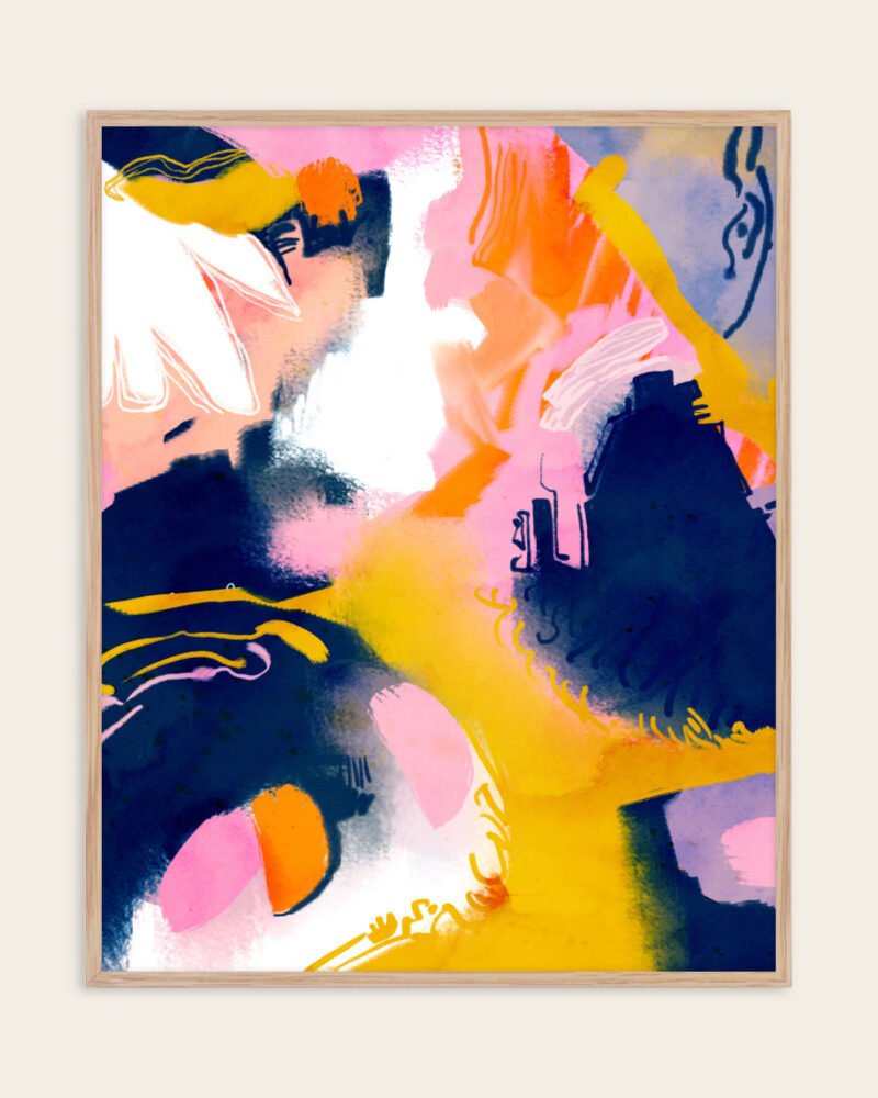 Abstract painterly fine art print titled “Deep dream” by Uma Gokhale for contemporary interiors Abstract painterly fine art print titled “Deep dream” by Uma Gokhale for contemporary interiors