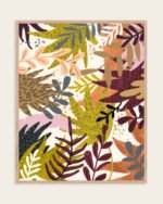 Abstract painterly botanical autumn nature fine art print titled “Earthy Forest ||” by Uma Gokhale for contemporary interiors