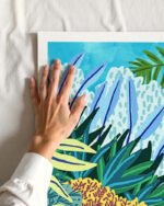 Figurative painterly Jungle fine art print titled “Lost in the jungle of feelings” by Uma Gokhale for contemporary interiors