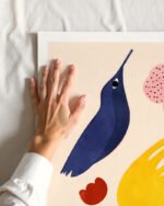 Abstract nature botanical painterly fine art print titled “Summer Vibes” by Uma Gokhale for contemporary interiors