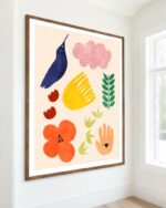 Abstract nature botanical painterly fine art print titled “Summer Vibes” by Uma Gokhale for contemporary interiors