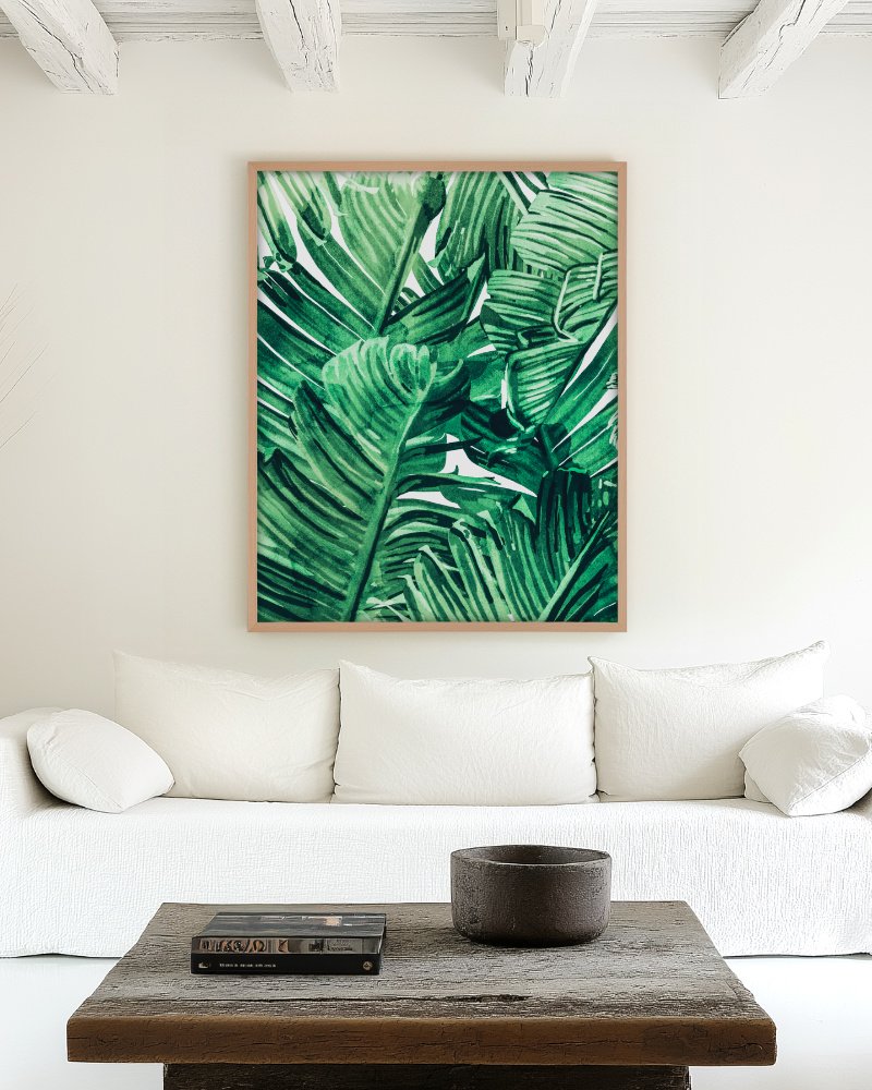 Abstract nature botanical painterly Jungle watercolor fine art print titled “Tropical state of mind” by Uma Gokhale for contemporary interiors Abstract nature botanical painterly Jungle watercolor fine art print titled “Tropical state of mind” by Uma Gokhale for contemporary interiors