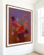 Abstract nature botanical painterly fine art print titled “Unruly Flowers” by Uma Gokhale for contemporary interiors