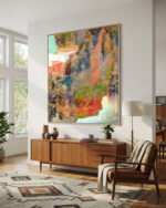 Abstract nature collage graphic design fine art print titled “The world I return to” by Uma Gokhale for contemporary interiors [review]