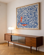 Shop Abstract Maelstorm boating sail lake Art Print, Canvas Print, digital printable download - available at 83oranges.com by artist Uma Gokhale India [review]