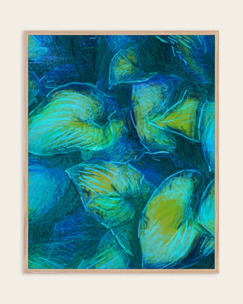 Abstract nature botanical drawing Painterly fine art print titled “Leaf Me Alone” by Uma Gokhale for contemporary interiors Abstract nature botanical drawing Painterly fine art print titled “Leaf Me Alone” by Uma Gokhale for contemporary interiors
