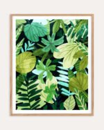 Abstract nature botanical painterly Jungle watercolor fine art print titled “Rainforest ||” by Uma Gokhale for contemporary interiors Abstract nature botanical painterly Jungle watercolor fine art print titled “Rainforest ||” by Uma Gokhale for contemporary interiors